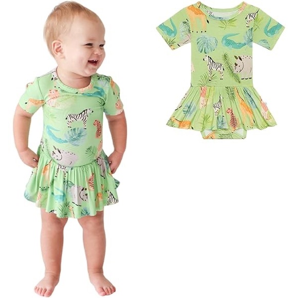 Posh Peanut Bamboo Twirl Skirt Bodysuit | size 3-6 months - Picture 2 of 7